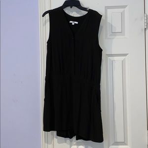 army green button up romper - perfect condition